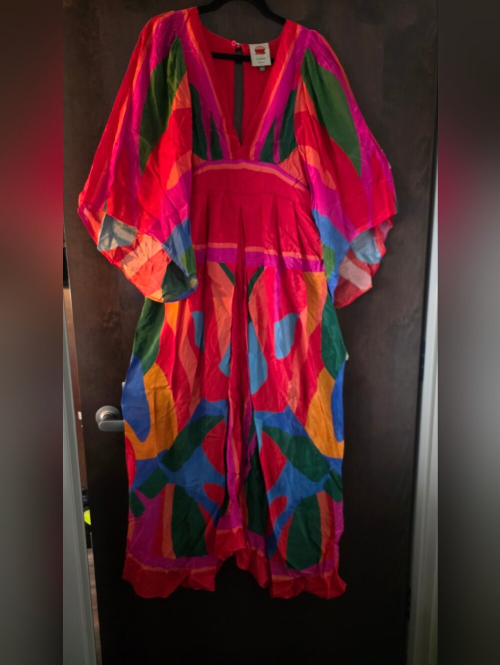 FARM Rio Colorful Leaves Maxi V-Neck Maxi Dress - Picture 5 of 9